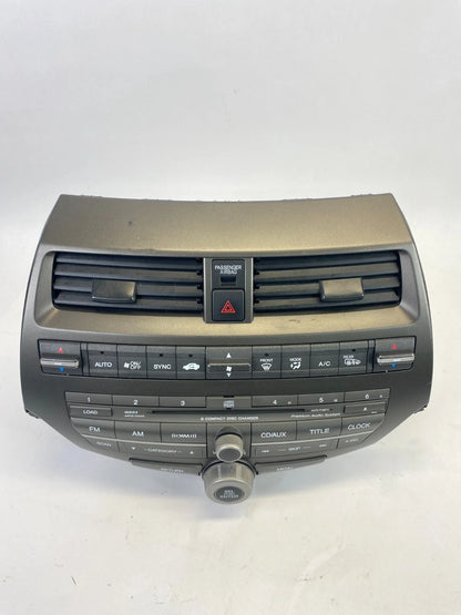 2008-2012 HONDA ACCORD AM/FM RADIO RECEIVER MP3 DISC PLAYER W/ CLIMATE CONTROL