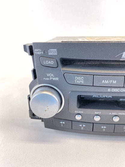 2005 2006 ACURA TL RADIO 6 DISC CD DVD CHANGER CASSETTE 39100-SEP-A010 OEM