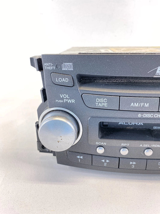04-06 ACURA TL RADIO 6 DISC CD CHANGER CASSETTE PLAYER NON-NAV OEM 39100SEPA010