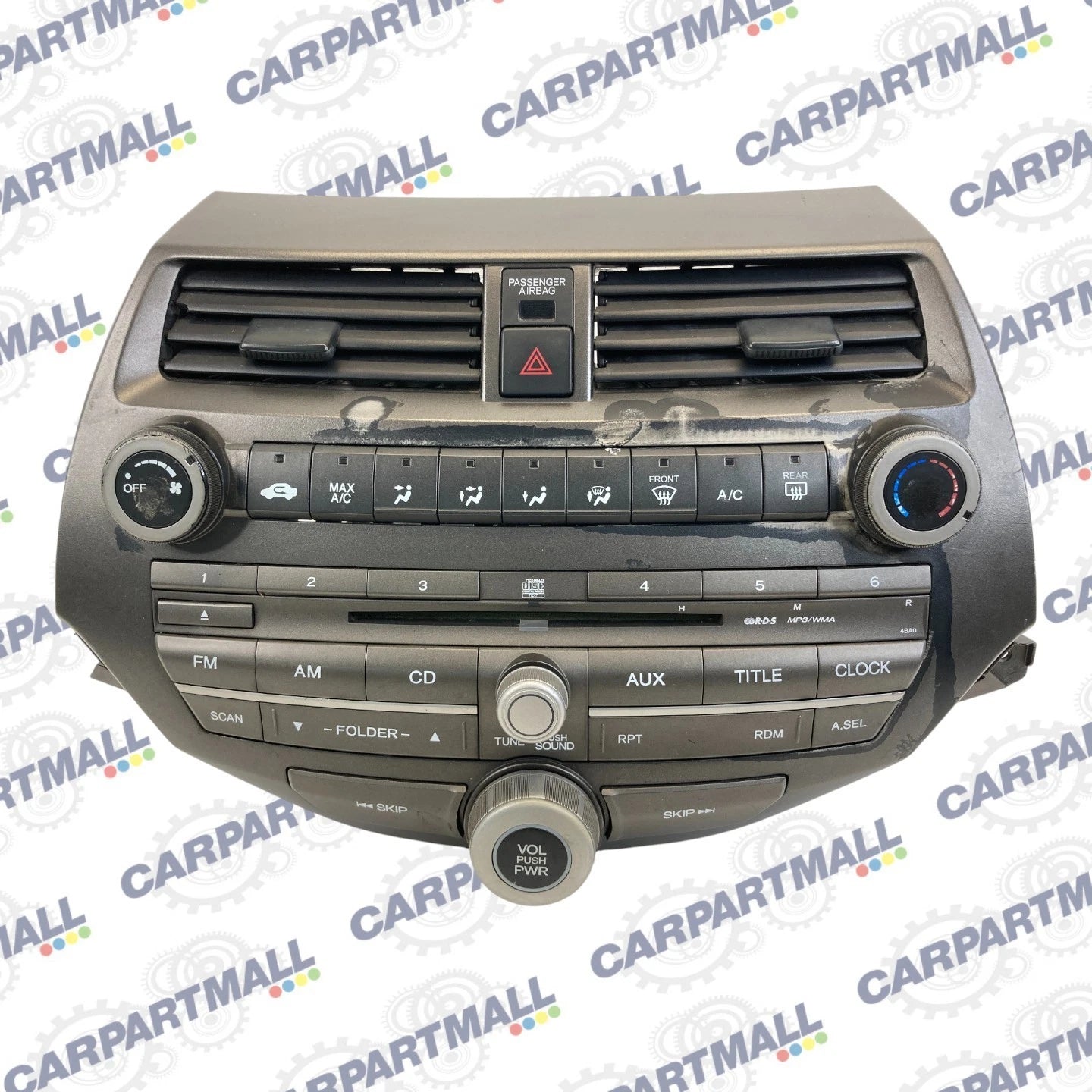 08-11 Honda Accord AM FM CD Player Radio Receiver W/ Air Vent 77260TA0A030 OEM
