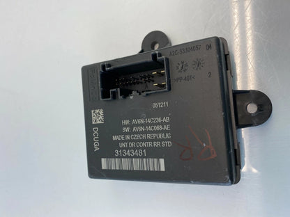 2011 2012 2013 VOLVO S60 REAR RIGHT SIDE DOOR CONTROL MODULE UNIT 31343481 OEM