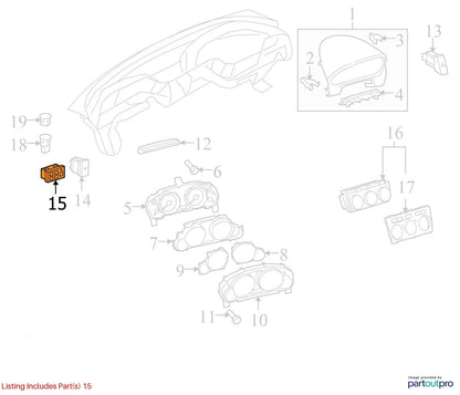 2011-2013 MAZDA 6 MAZDA6 TRACTION CONTROL BSM OFF BLIND SPOT MONITOR INFO SWITCH