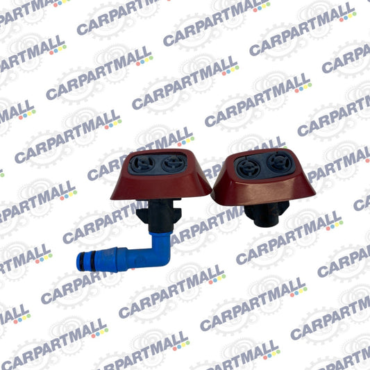 04-11 Saab 9-3 Front Left Right Headlight Windshield Wiper Washer Nozzle Set OEM