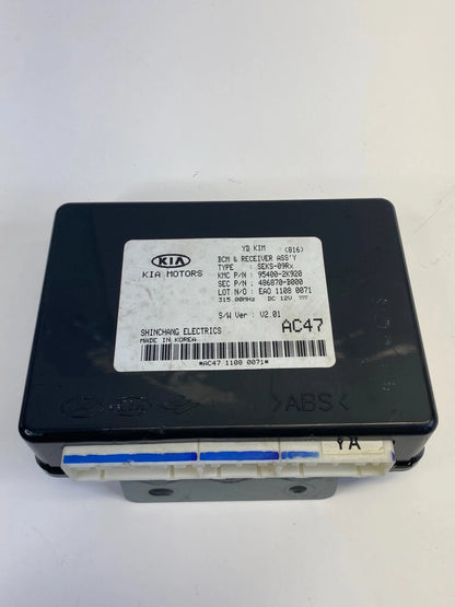 2011 KIA SOUL 2.0L L4 BODY CONTROL MODULE ASSEMBLY BCM BCU 95400-2K920 OEM