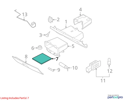 2004-2011 VOLVO S40 GLOVE BOX STORAGE COMPARTMENT RUBBER MAT LINER INSERT TRAY