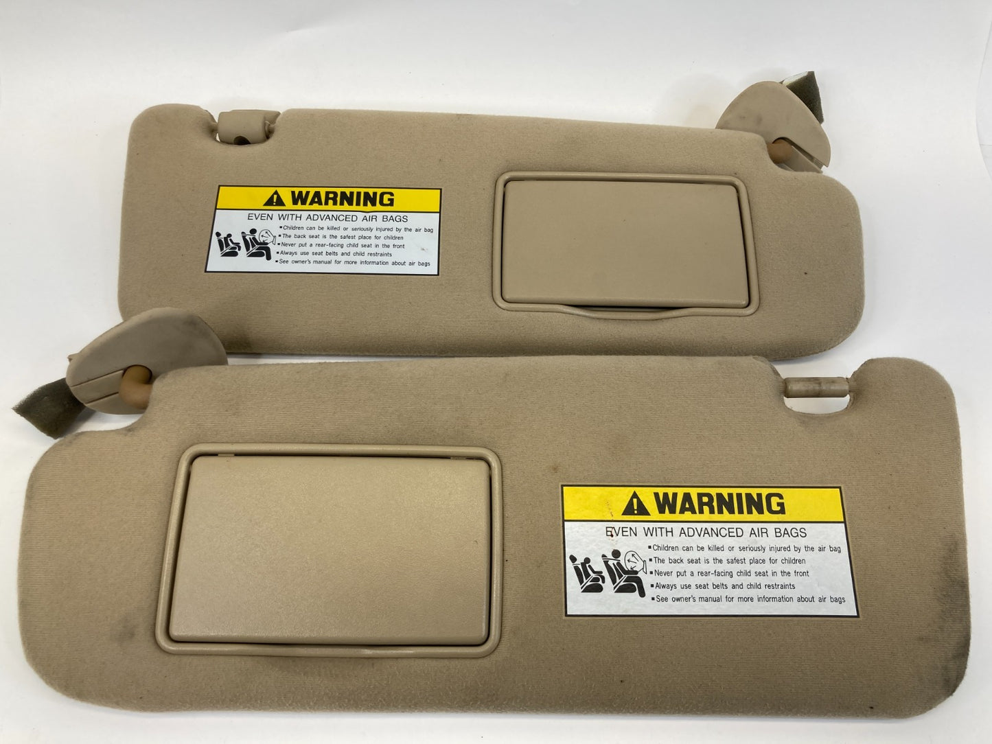 09 10 Hyundai Sonata Roof Left & Right Side Sunvisor Sun Visor Shade Pair OEM