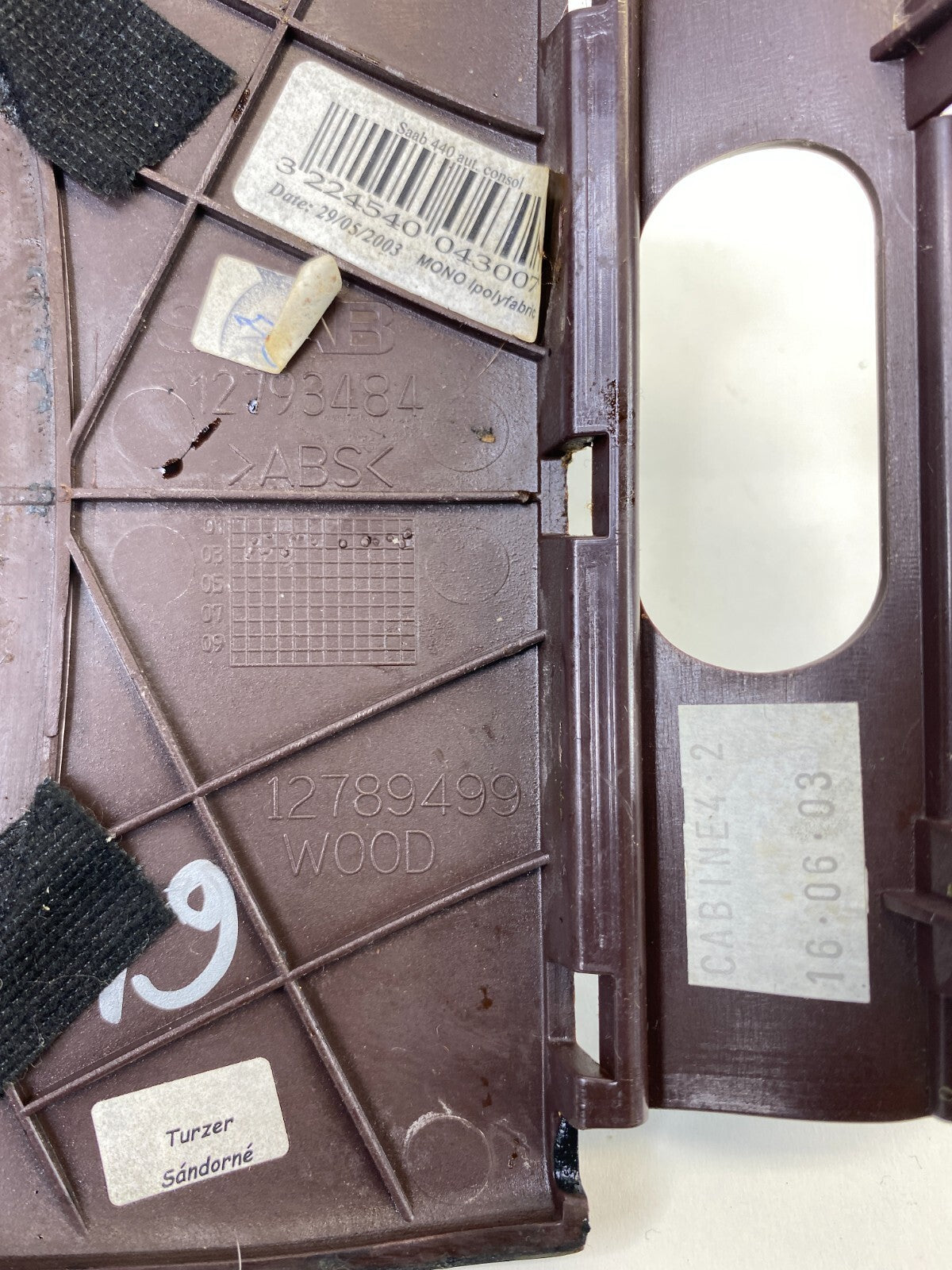 2003-2011 Saab 9-3 93 Center Console Shift Shifter Bezel Trim Panel 12789499 OEM