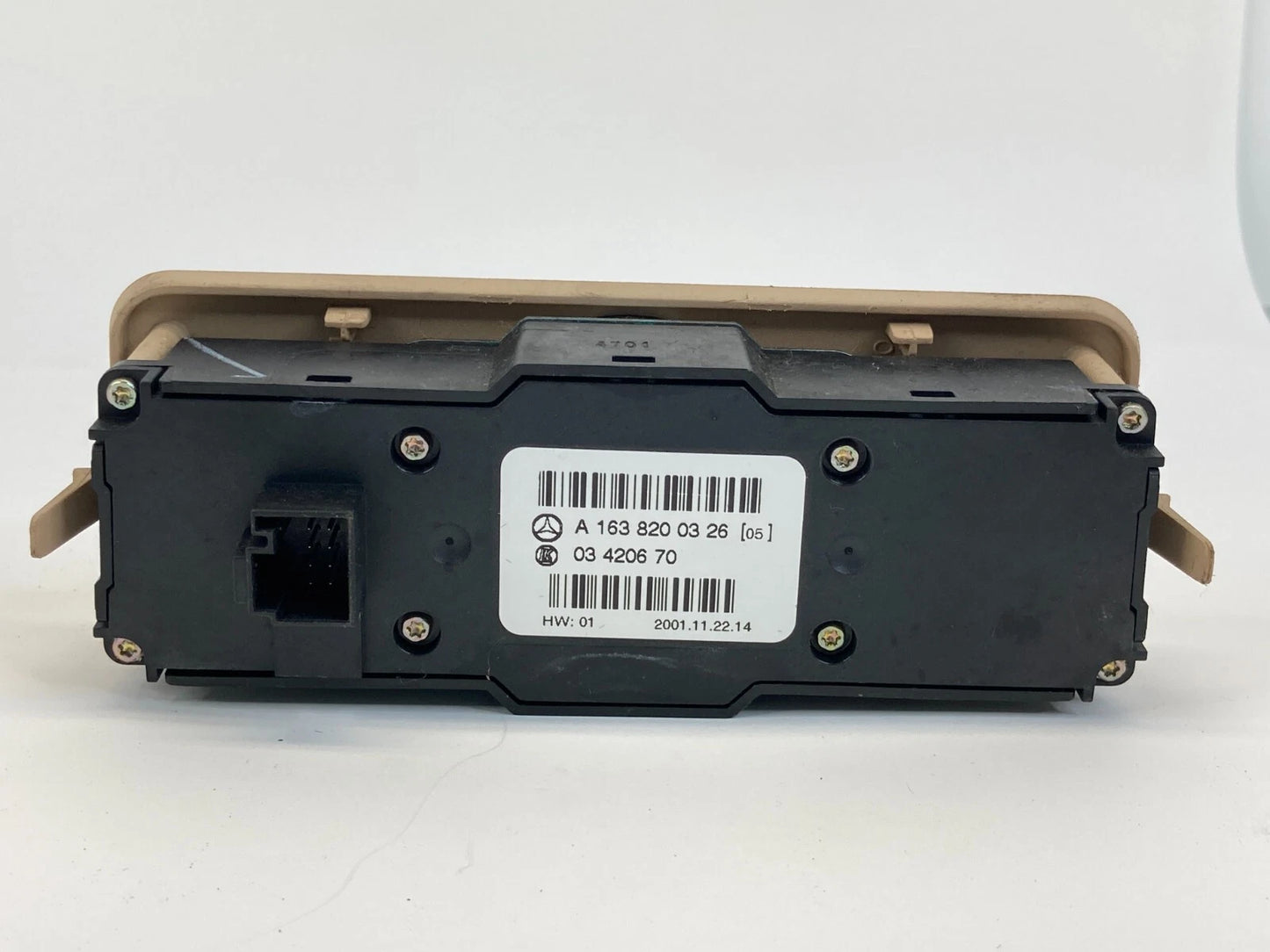 2002 2003 MERCEDES-BENZ ML 320 REAR WINDOW SWITCH W/ CLIMATE CONTROL A1638200326