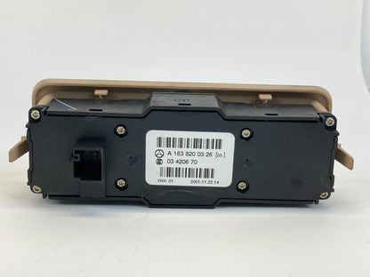 2002 2003 MERCEDES-BENZ ML 320 REAR WINDOW SWITCH W/ CLIMATE CONTROL A1638200326