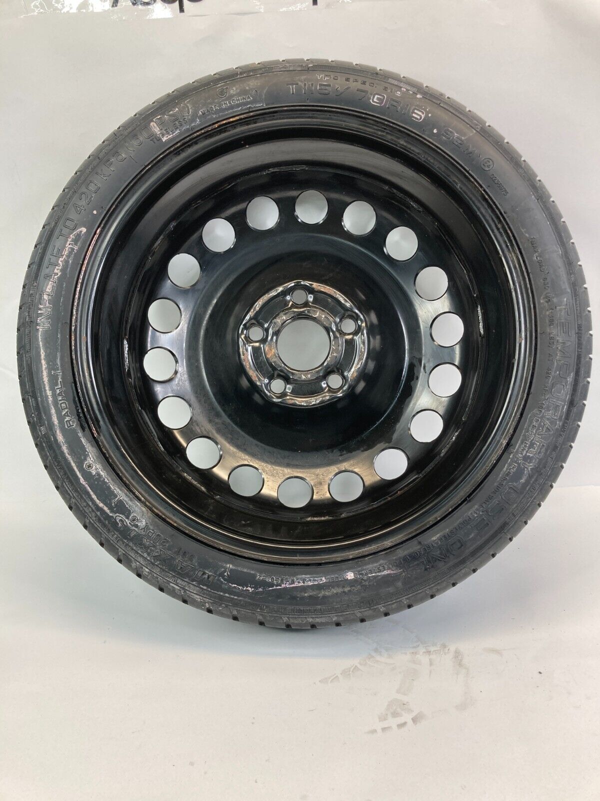 2012-2020 Chevrolet Sonic Emergency Spare Tire Compact Donut 115/70D16 R16