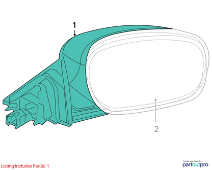 2006-2010 CHRYSLER 300 POWER SIDE VIEW DOOR MIRROR ASSEMBLY FRONT LEFT 4805882AK