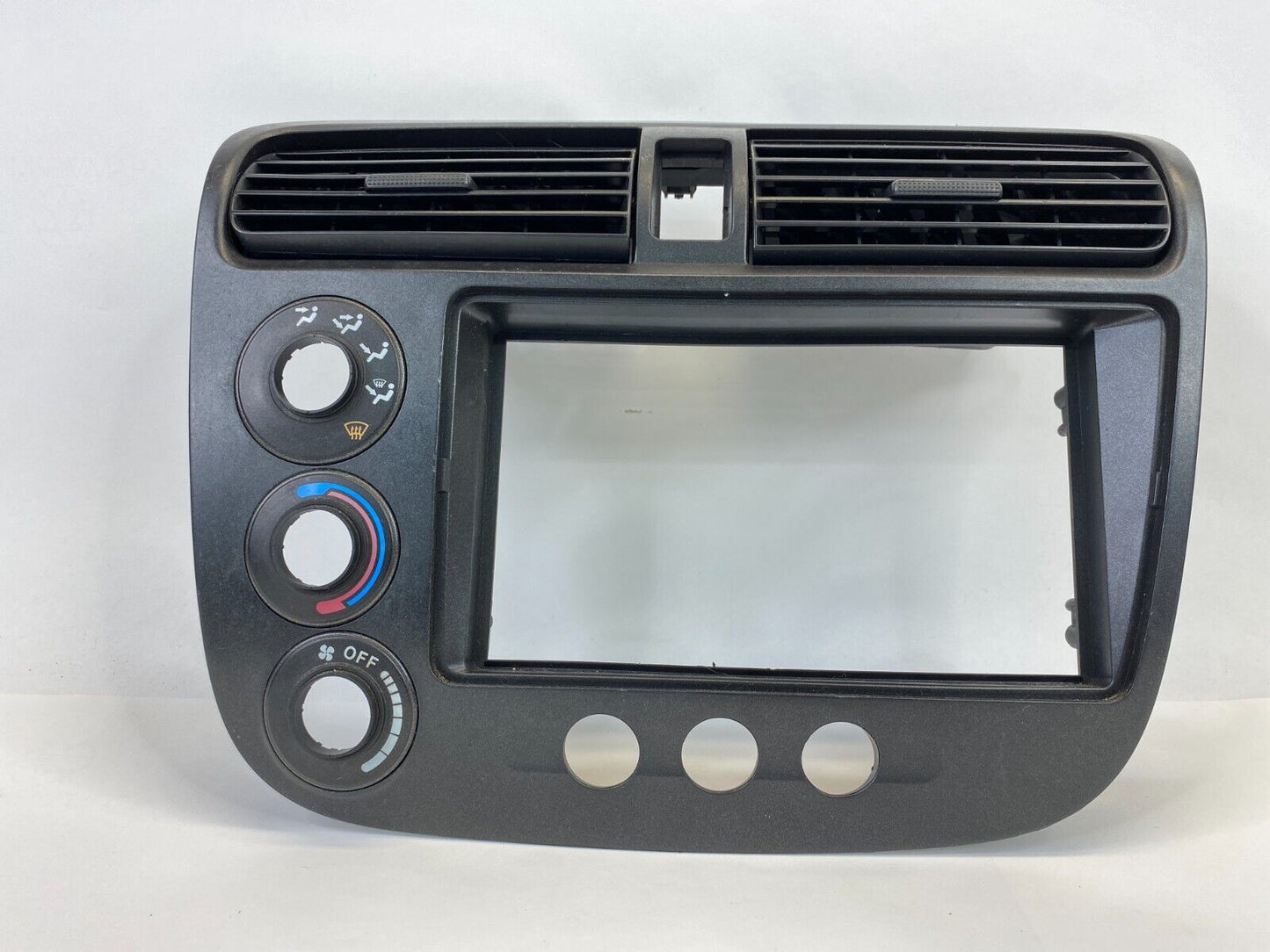 01-05 Honda Civic Dash Center Radio Bezel Climate Control Vents 77260S5AA000A100