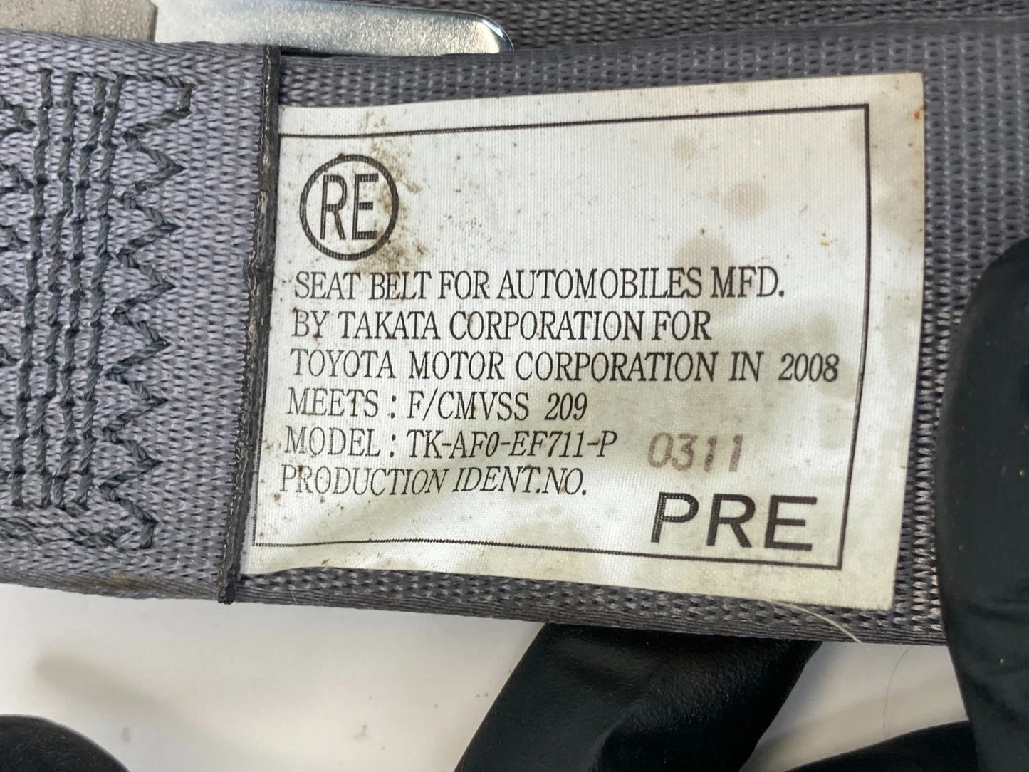 2007 2008 LEXUS ES350 REAR LEFT SIDE SEAT BELT RETRACTOR TK-AF0-EF711-P OEM