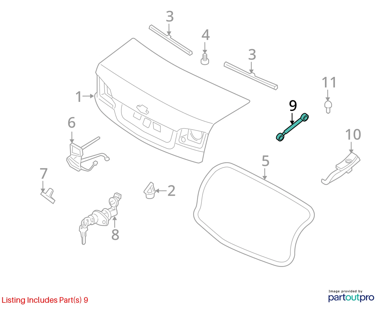 2003-2006 KIA OPTIMA HOOD LID & TRUNK LID SUPPORT ABSORBER SHOCK SET OEM