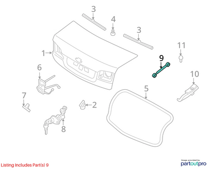 2003-2006 KIA OPTIMA HOOD LID & TRUNK LID SUPPORT ABSORBER SHOCK SET OEM