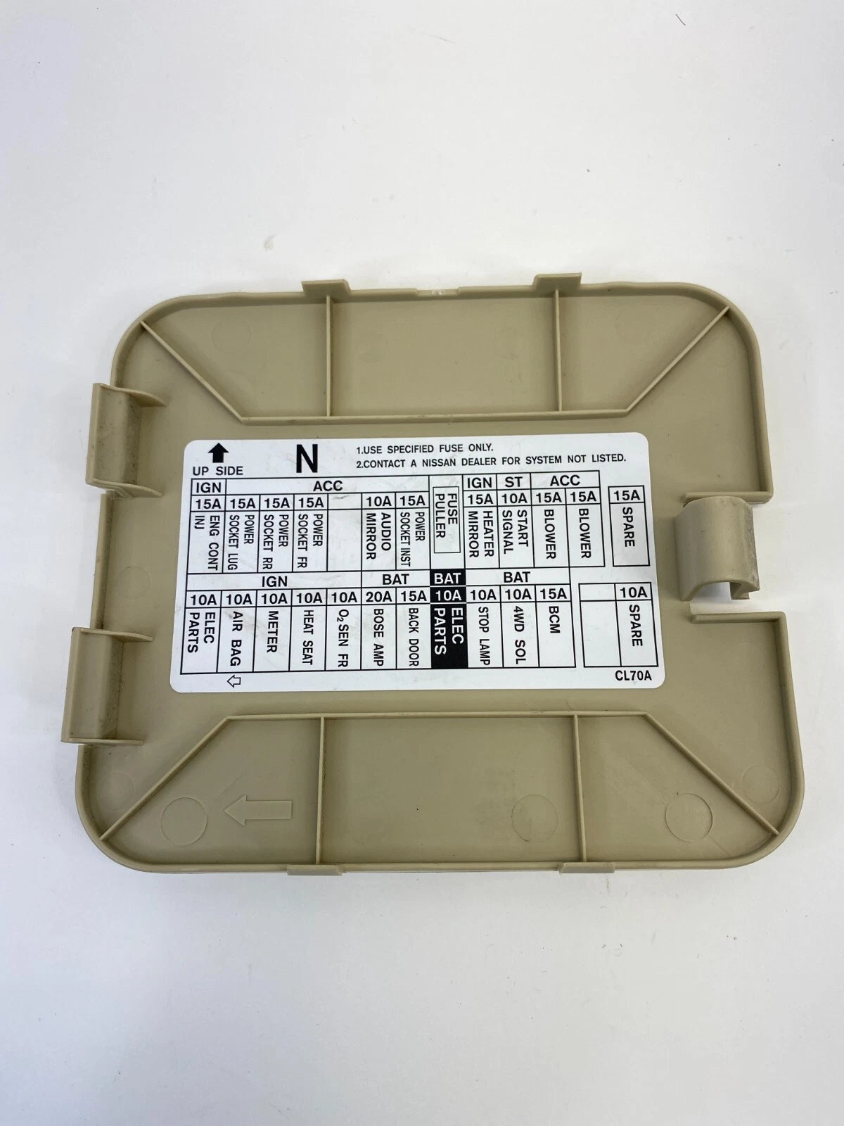 2003-2008 INFINITI FX35 INTERIOR KICK PANEL FUSE BOX COVER LID TRIM OEM