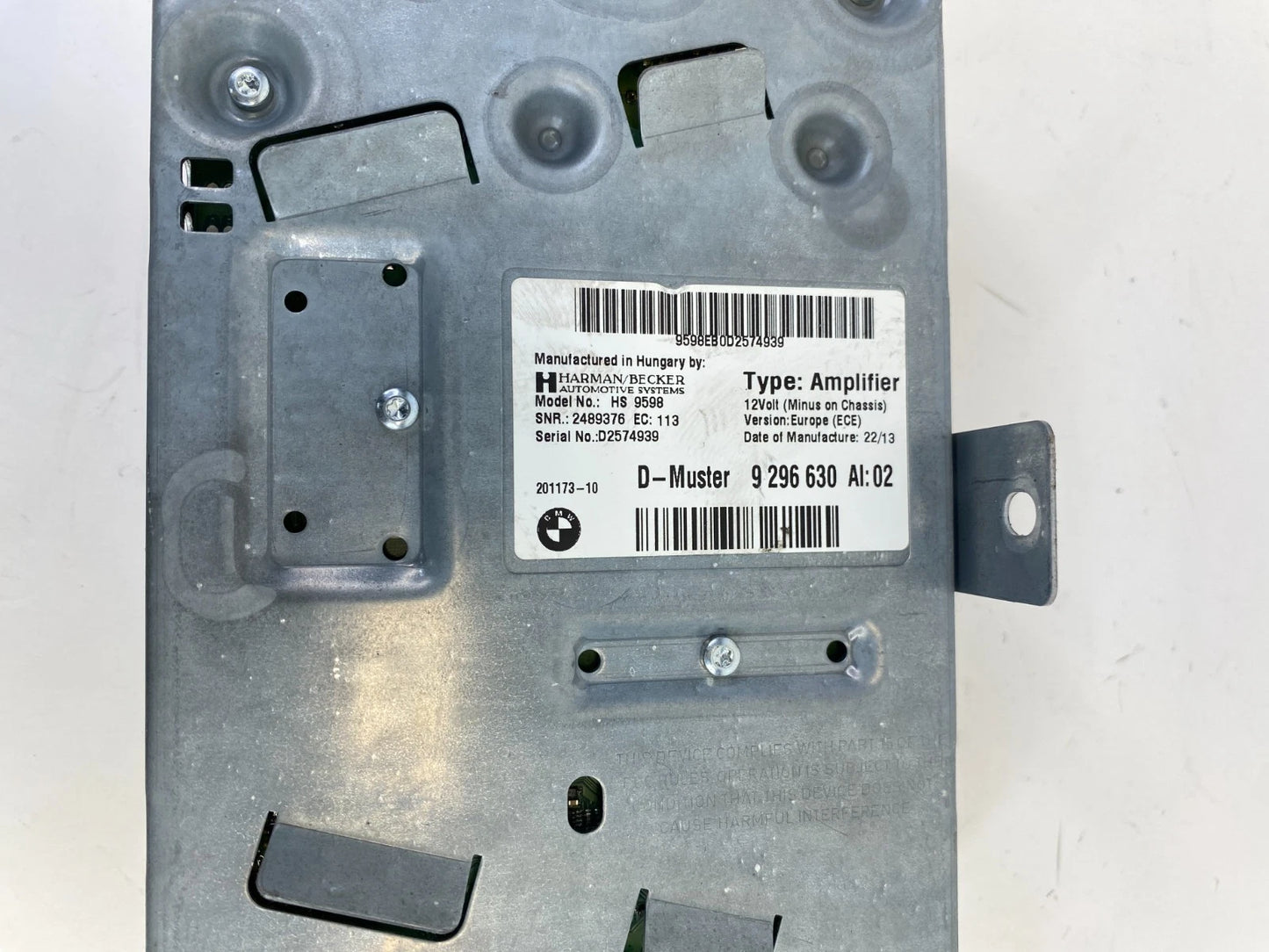 2010-2013 Mini Cooper Radio Audio Harman Kardon Amplifier AMP 9296630 OEM