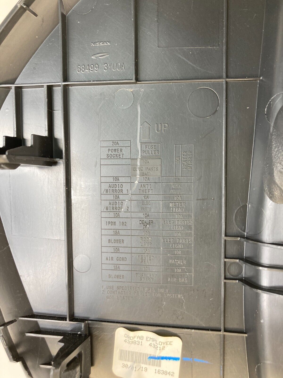 2013-2019 Nissan Sentra Dash Left Driver Side End Cap Cover Trim 68499-3YU0A