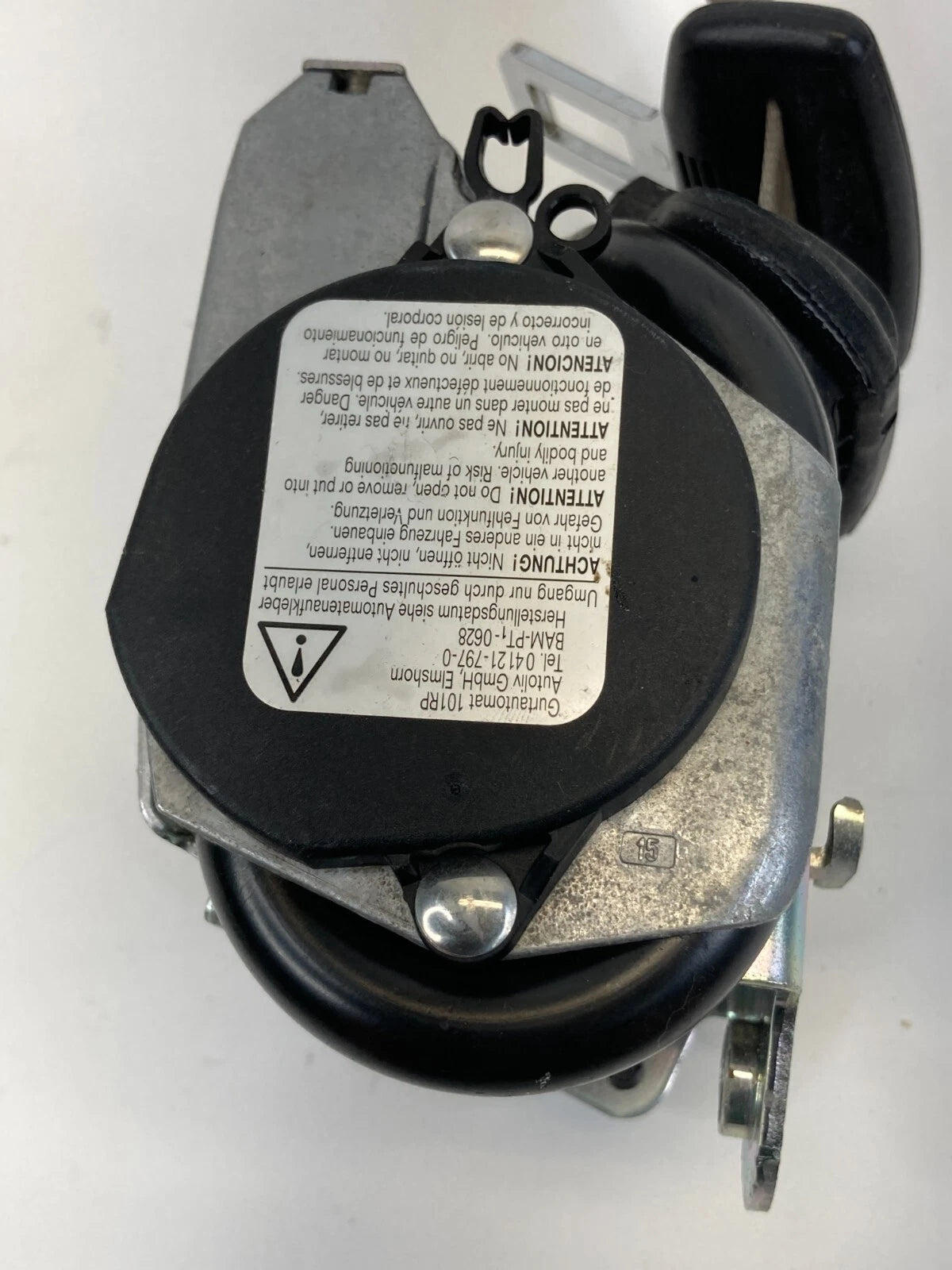 06-11 AUDI A6 QUATTRO FRONT RIGHT PASSENGER SIDE SEAT BELT RETRACTOR 605404800