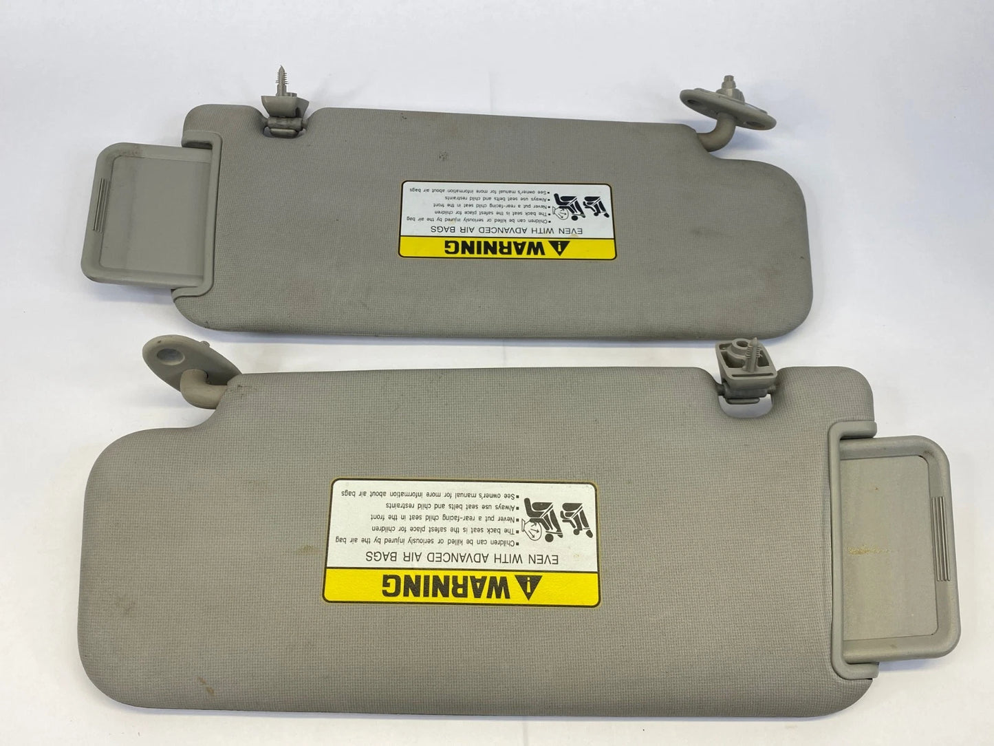 2010-2013 KIA FORTE FRONT LEFT RIGHT SUNVISOR SHADE MIRROR PAIR SET OEM FACTORY