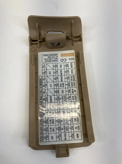 03-07 HONDA ACCORD LEFT SIDE FUSE BOX DOOR LID COVER BEZEL 83162-SDA-A000 OEM