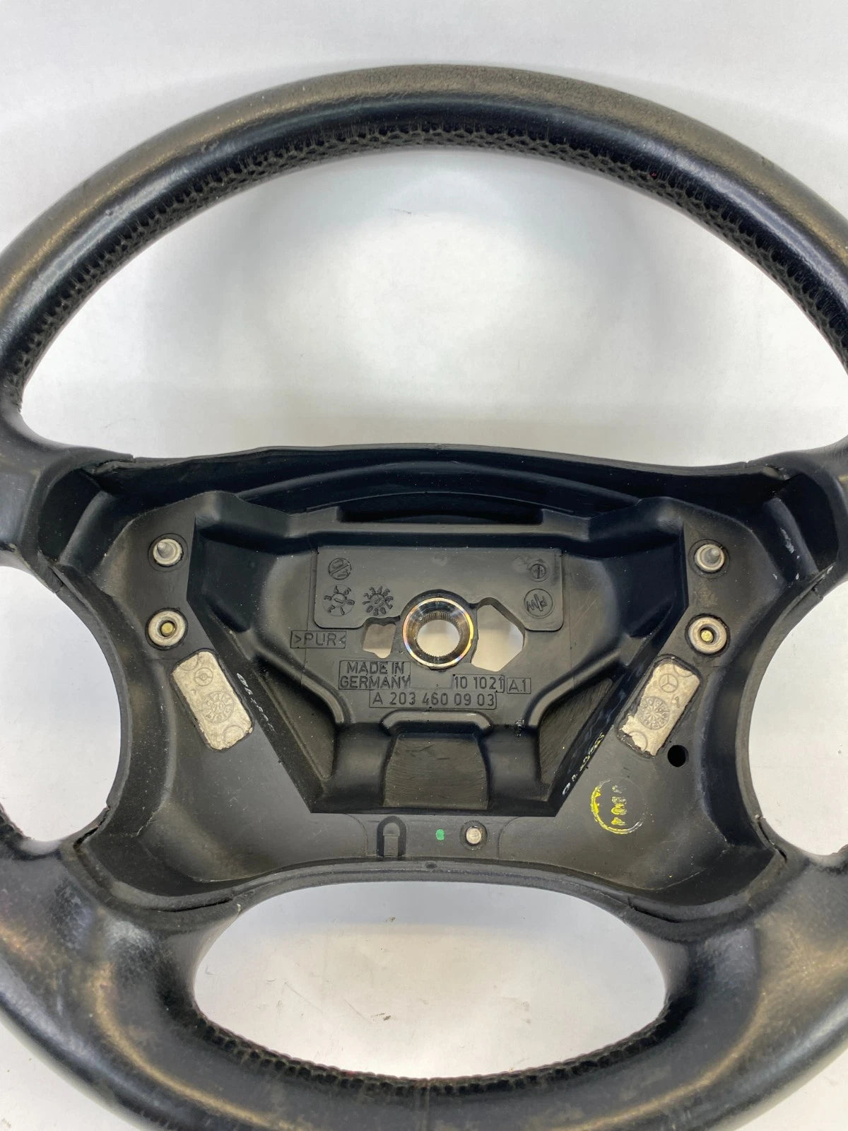 2001-2005 MERCEDES-BENZ C240 C320 STEERING WHEEL ASSEMBLY BLACK OEM A2034600903