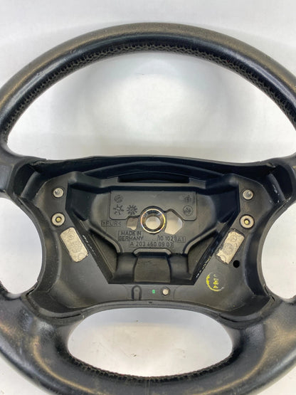 2001-2005 MERCEDES-BENZ C240 C320 STEERING WHEEL ASSEMBLY BLACK OEM A2034600903