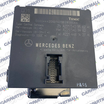 07-14 MERCEDES S-CLASS CL550 CENTRAL GATEWAY CONTROL MODULE UNIT 2215409562 OEM