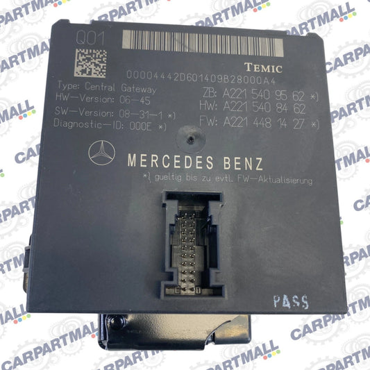 07-14 MERCEDES S-CLASS CL550 CENTRAL GATEWAY CONTROL MODULE UNIT 2215409562 OEM