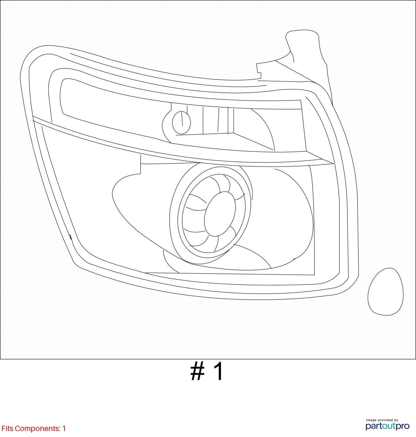 2007-2012 GMC ACADIA RIGHT SIDE REAR OUTER TAILLIGHT LAMP ASSY 20912756 OEM