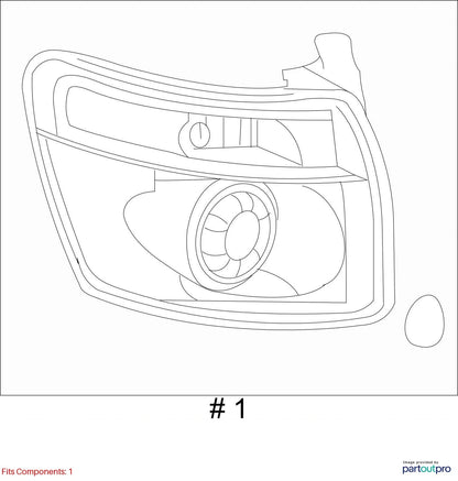 2007-2012 GMC ACADIA RIGHT SIDE REAR OUTER TAILLIGHT LAMP ASSY 20912756 OEM
