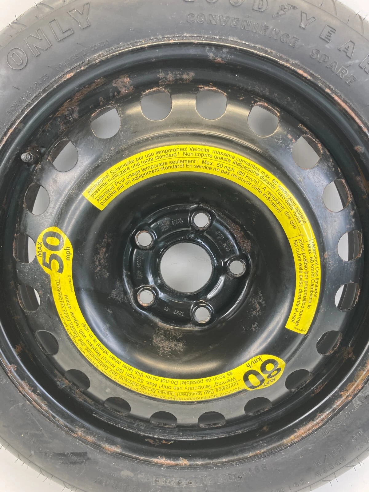 1998-2004 AUDI A6 QUATTRO 98-01 A4 QUATTRO SPARE TIRE COMPACT DONUT T125/80 R17