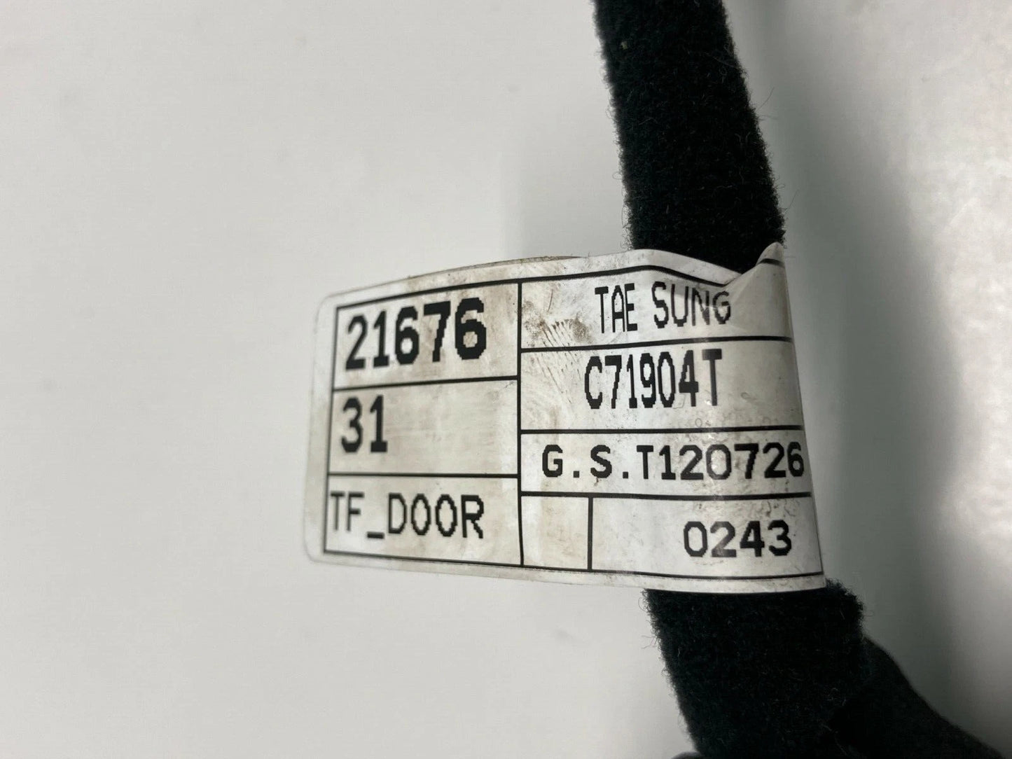 2012 12 KIA OPTIMA HYBRID LEFT DRIVER SIDE DOOR HARNESS WIRE WIRING CABLE OEM