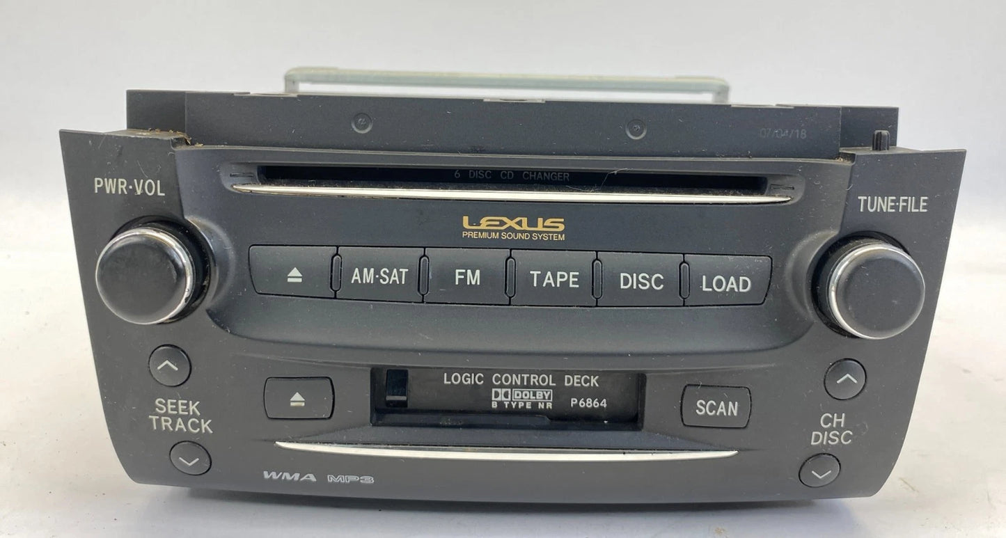 2007 2008 LEXUS GS350 AM/FM RADIO RECEIVER CD DISC TAPE CASSETTE PLAYER MP3 WMA