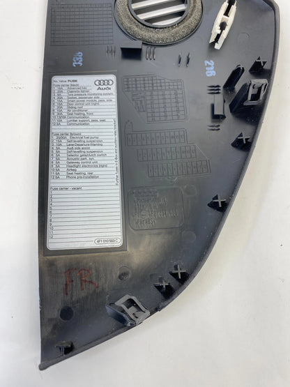 2007-2011 AUDI A6 A6 QUATTRO DASH RIGHT PASSENGER SIDE END CAP COVER 4F2-857-086