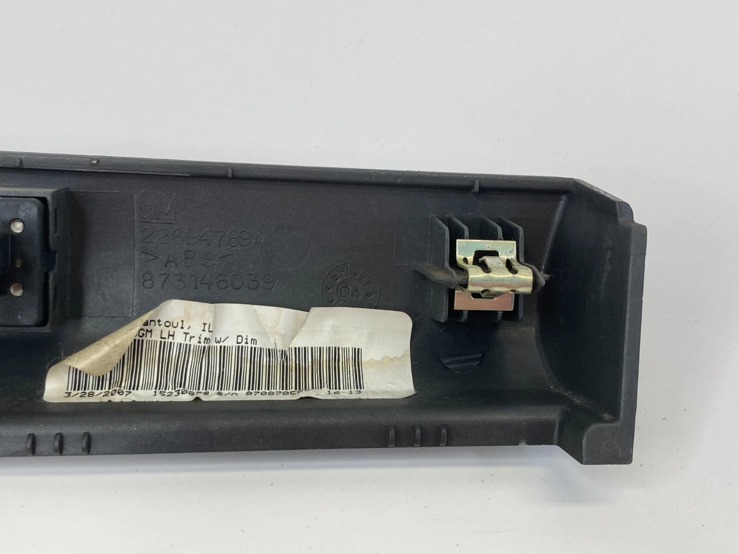 2005-2010 CHEVROLET COBALT DASH LEFT SIDE DIMMER SWITCH W/ TRIM BEZEL 22694789A