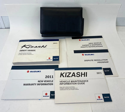 2011 SUZUKI KIZASHI OWNERS MANUAL SET W/ LEATHER CASE WARRANTY MAINTENANCE OEM