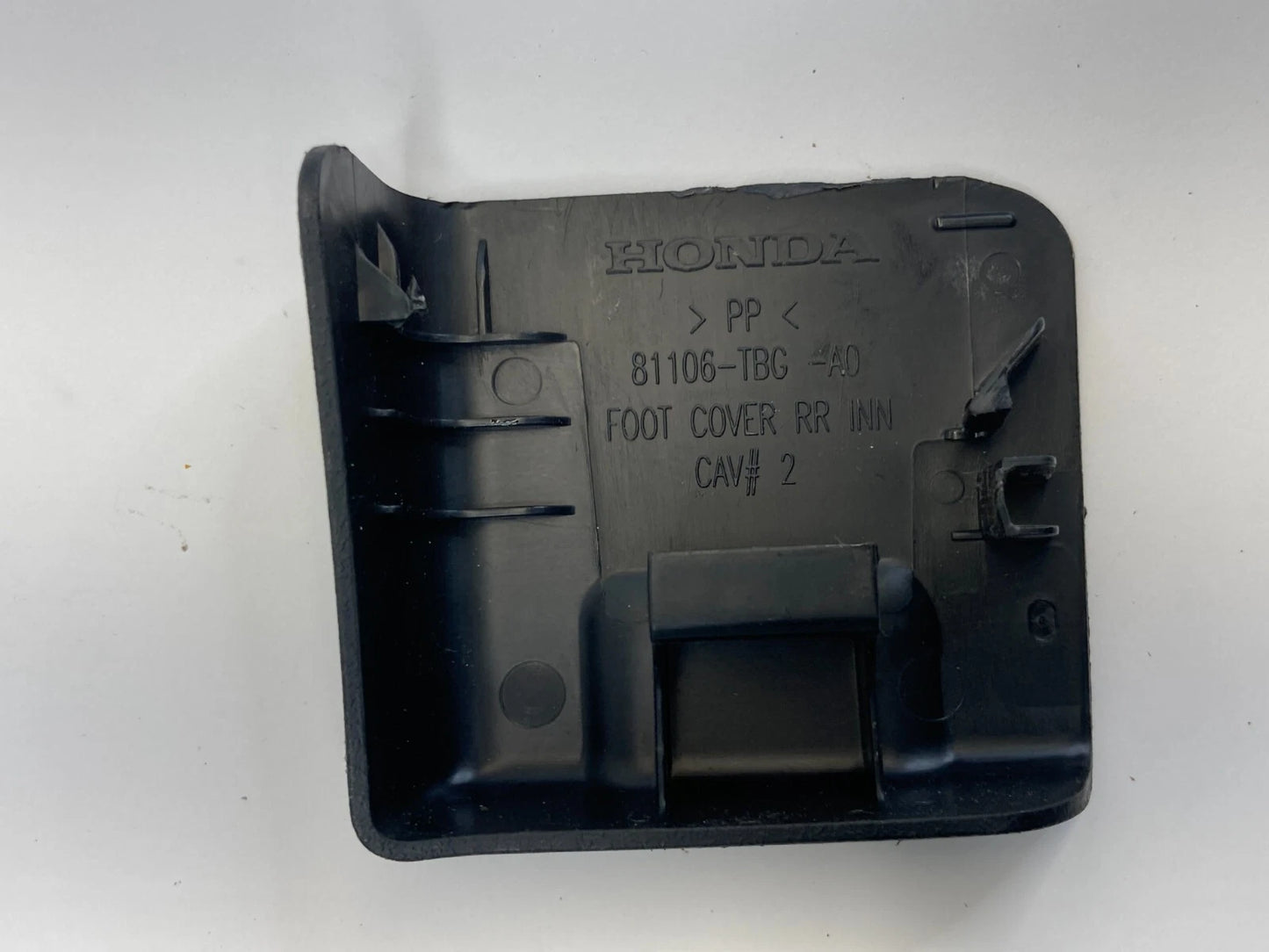 2016-2020 HONDA CIVIC REAR SEAT TRACK RAIL FOOT COVER INNER 81106-TBG-A0 OEM