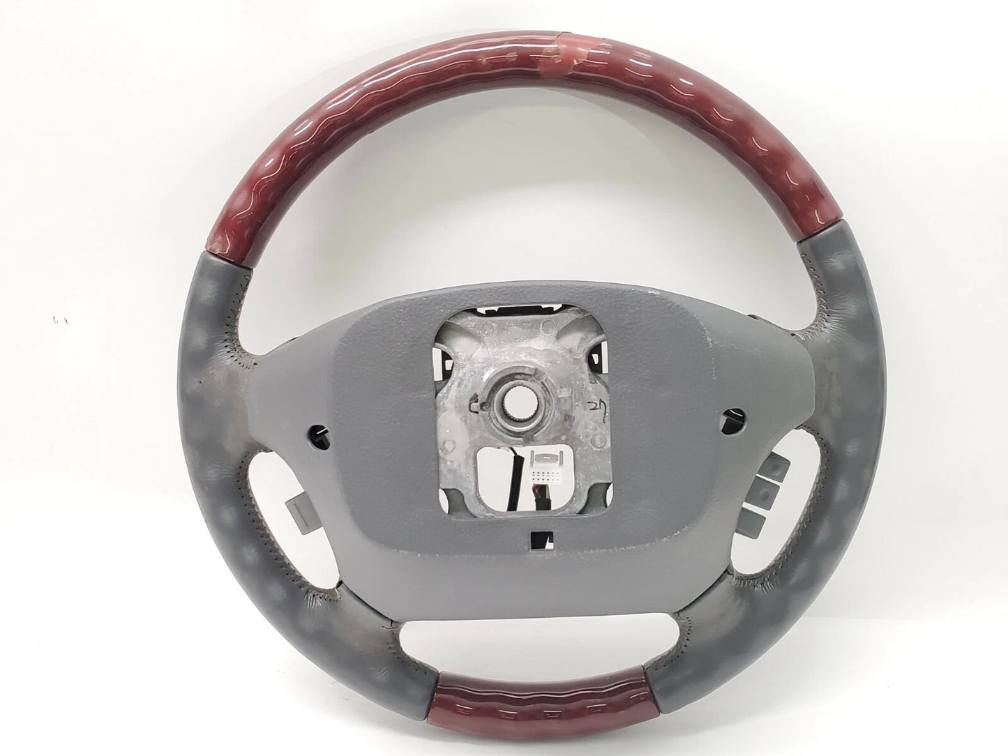 2007 2008 HYUNDAI AZERA STEERING WHEEL W/ CRUISE & RADIO CONTROL GREY WOOD OEM