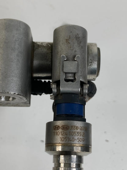 11-14 HYUNDAI SONATA 2.4L AT FUEL INJECTION RAIL LINE ASSEMBLY 35300-2G700 OEM