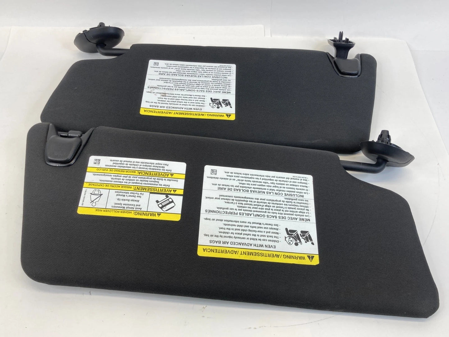 2011-2015 FORD EXPLORER INTERCEPTOR UTILITY LEFT & RIGHT SUN VISOR SET W CLIPS