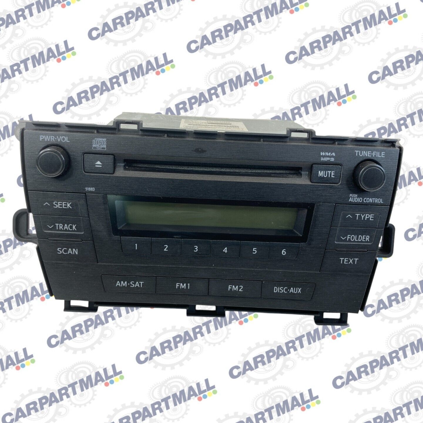 2010 2011 Toyota Prius Radio Receiver AM/FM CD Disc Player MP3 WMA 86120-47290