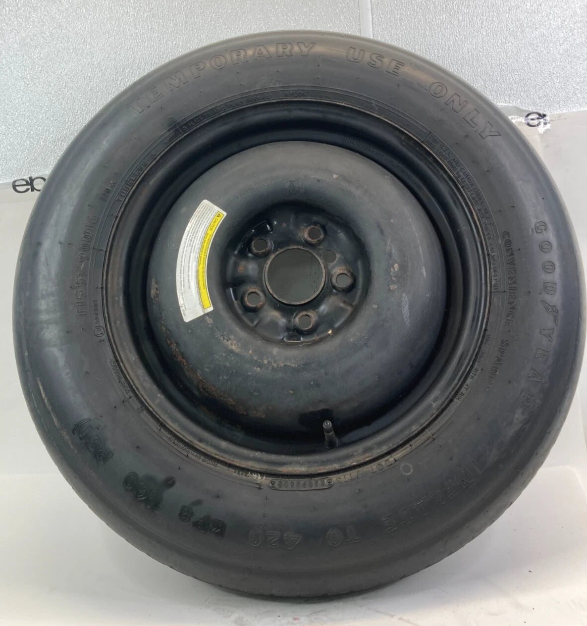 2008-2013 NISSAN ROGUE SPARE TIRE COMPACT RIM DONUT WHEEL T155/90D16 16" R16