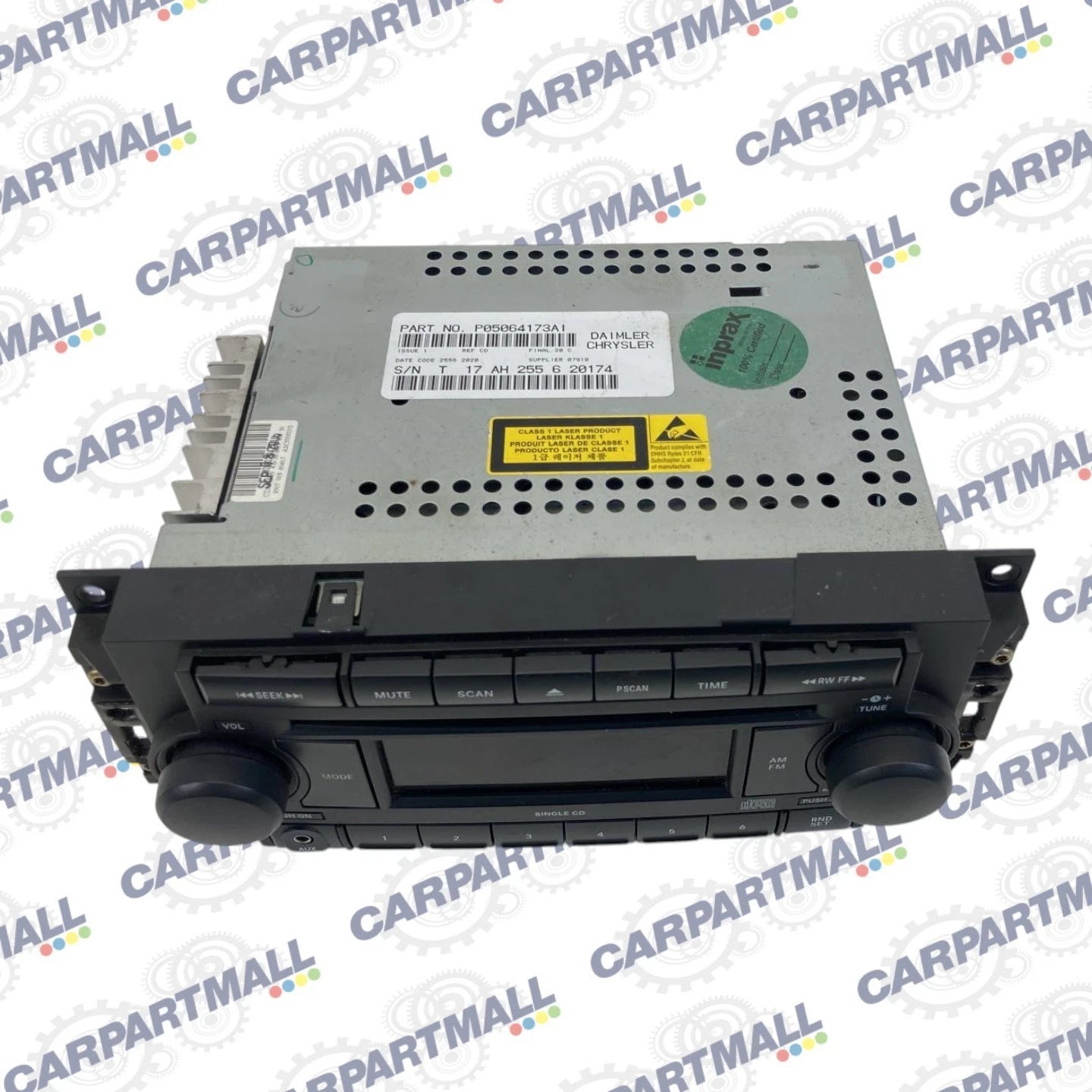 2007 JEEP COMPASS STEREO RADIO AM/FM CD PLAYER UNIT ASSEMBLY P05064173AI OEM