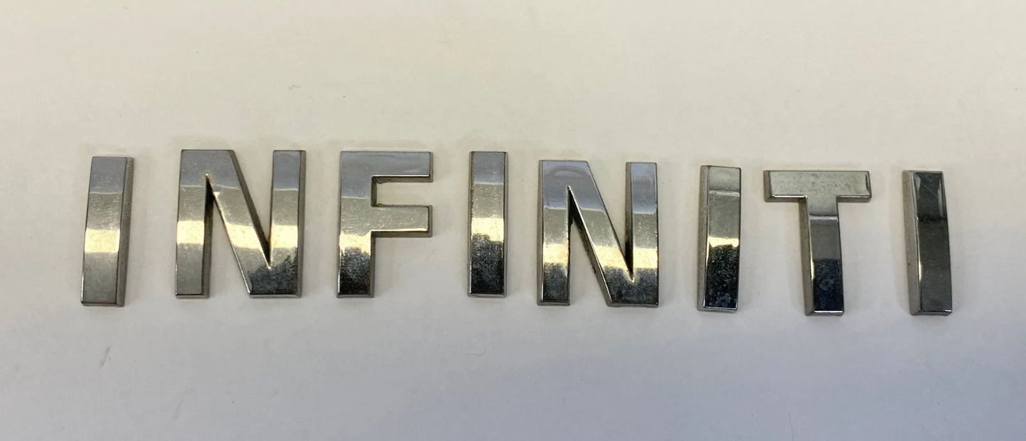 2007 2008 INFINITI G35 REAR TRUNK LID LOGO LETTERS EMBLEM SET OEM 84890JK60
