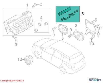 2012 2013 MAZDA 5 BLUETOOTH ANTENNA ADAPTER AUDIO SYSTEMS MODULE CG36-66-DRX