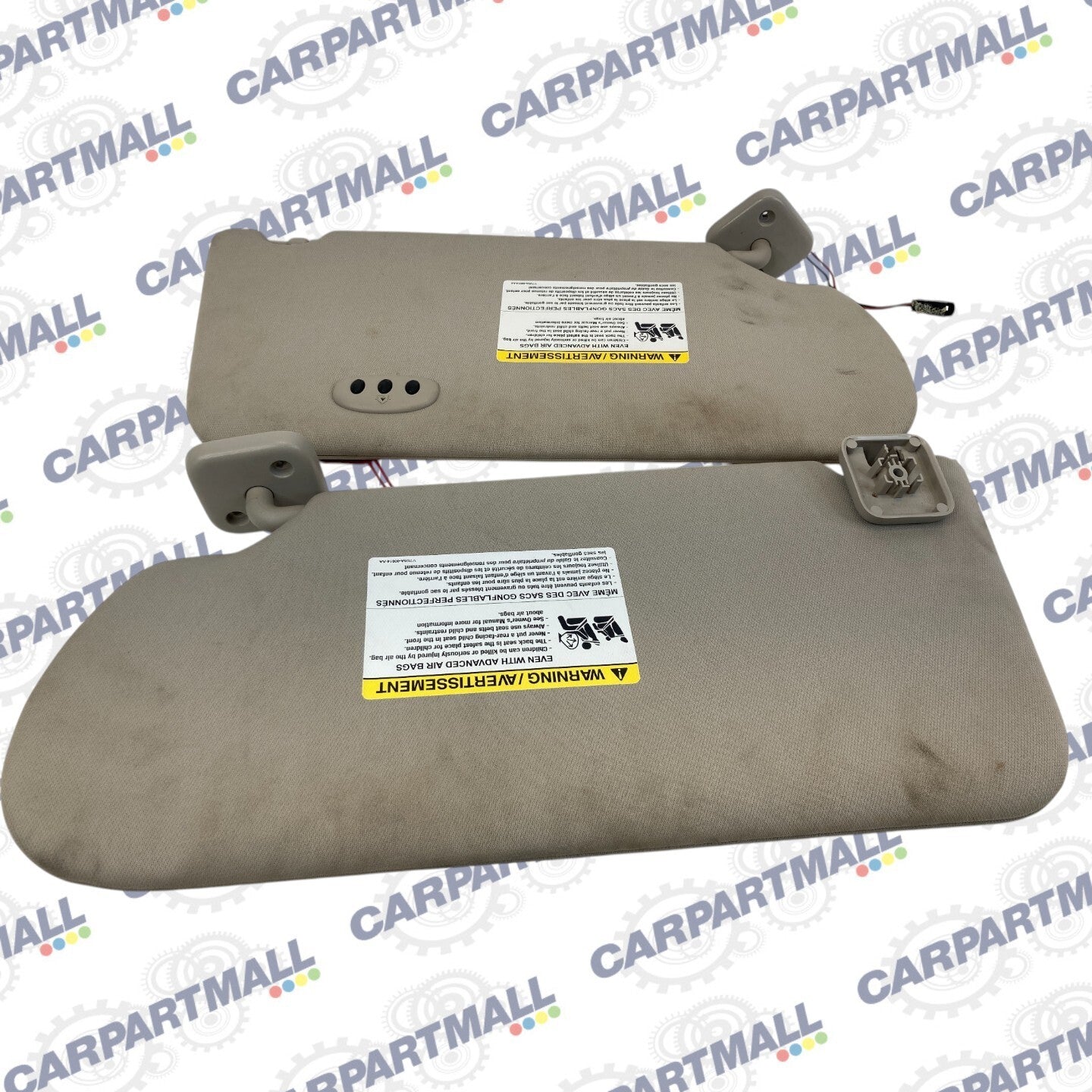 2009-2012 Ford Flex Left & Right Side Sunvisor Sun Visor Shade Set Pair OEM