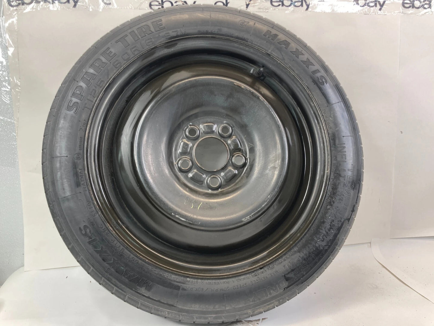 2012-2018 FORD FOCUS EMERGENCY SPARE TIRE WHEEL COMPACT T125/80 R16 E4-0233368