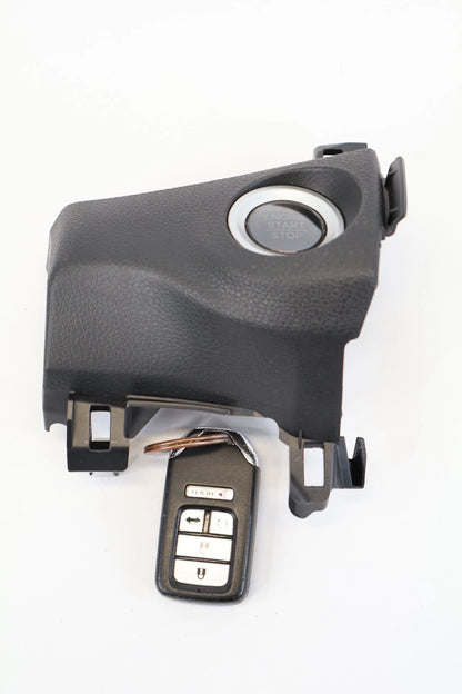 2016-2021 HONDA CIVIC ENGINE IGNITION START STOP SWITCH W/ BEZEL TRIM AND KEY