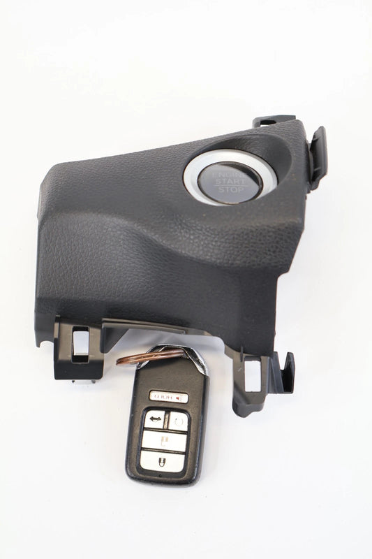 2016-2021 HONDA CIVIC ENGINE IGNITION START STOP SWITCH W/ BEZEL TRIM AND KEY